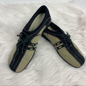 David Tate Tan/Black Oxford Tie Shoes